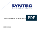 Application Manual For Swiss Type Lathe Machine