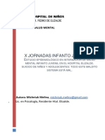 X Jornadas Infanto Juveniles: Servicio de Salud Mental