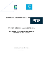 Especificaciones - Técnicas RIO BUENO