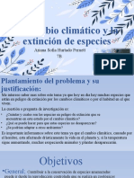 El Cambio Climático y La Extinción de Especies