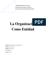 La Organizacion Como Entidad Unidad I