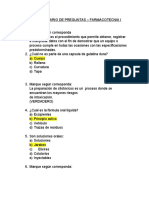 Cuestionario de Preguntas Farmacotecnia I - 2023