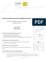 Pharma Questions and Answers (Biopharmaceutics)