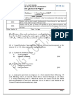 Class Test Question Paper Kinematics of Machinery - 21-22 - Final