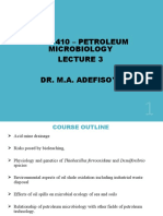 Petroleum Microbiology Lecture 3 Biology of Thiobacillus & Desulfovibrio