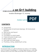 My Work On G+1 Building