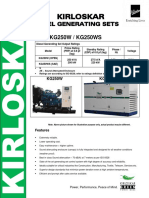 New Specification Sheet - 250kVA Kirloskar Green Generator