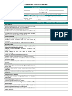 Staff Nurse Evaluation Form