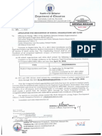 DM No. 147, S. 2022 - Application For Recognition of School Organizations and Clubs