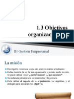 1.3 Objetivos Organizacionales