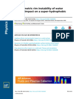 Axisymmetric Rim Instability of Water Droplet Impact On A Super-Hydrophobic Surface