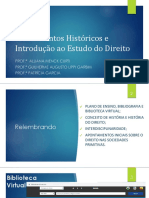 Fundamentos Históricos e Introdução Ao Estudo Do Direito