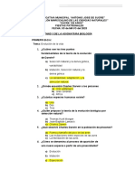 Cuestionario Biologia, Pentatlon J. v. Resuelto