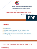 CHAPTER-4 Renewable Energy Sources I, Solar Energy