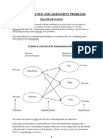 Transportation and Assignment Problems Notes