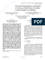 Chitosan and Polyvinyl Propenenitrile Synergistic Anti-Corrosive Activity On Mild Steel in Acidic Medium Using Weight Loss Method