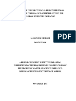 Gichohi - Effects of Corporate Social Responsibility On Financial Performance of Firms Listed in The Nairobi Securities Exchange