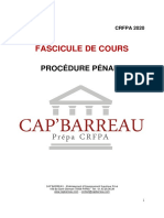 3.0 CRFPA 2020 Procedure Penale Extrait de Fascicule de Cours