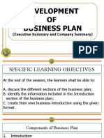 Executuve Summary and Company SummaryWeek 04 Day 03 Entrep