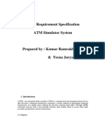 Software Requirement Specification of ATM Simulator System Teena Kumar - 72 & 37 - Compressed