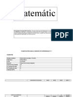 Planificación Anual Matematicas