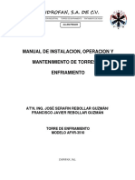 Manual de Instalacion Torre de Enfriamiento Modelo Afvr-3510 Rebollar Guzmán