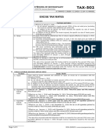 TAX-502 (Excise Tax Rates - Part 2)