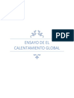 Ensayo de El Calentamiento Global