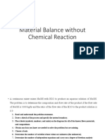 Material Balance Without Chemical Reaction