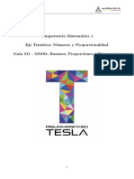 Competencia Matem Atica 1 Eje Tem Atico: N Umeros y Proporcionalidad Gu Ia M1 - MM04: Razones, Proporciones y Porcentajes