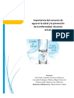 Importancia Del Consumo de Agua en La Salud y La Prevención de La Enfermedad. Resumen 1