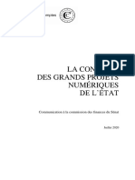 CComptes Rapport La Conduite Des Grands Projets Du Numériques de L'état