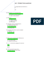 Materials Management - Multiple Choice Questioner