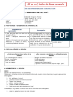 Sesión de Aprendizaje de Comunicación - 6to 2022 - Himno Nacional