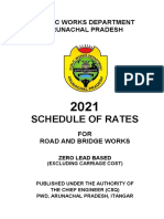 Arunachal Pradesh SOR - 2021 - Schedule - Rate