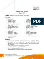 Convocatoria Docente CG 2023