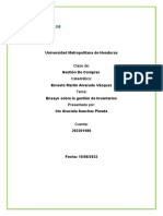 TAREA GESTION Ensayo Sobre La Gestión de Inventarios