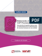 Elaborando El MCC y CAP Provisional - Documentos de Gestión Básicos para El Ordenamiento de La Administración de Recursos Humanos en Una Entidad