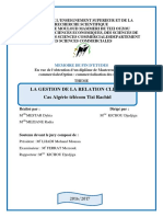 LA GESTION DE LA RELATION CLIENT Cas Algérie Télécom Tizi Rachid