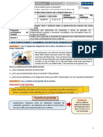 Dmpa Lengua y Literatura I Unidad Quinto