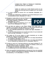 Problemas T10. Trabajo y Energia