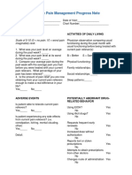 Chronic Pain Management Progress Note