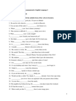 Worksheet For Communicative English Language I