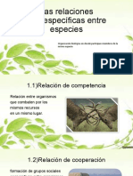 Las Relaciones Intraespecíficas Entre Especies: Organización Biológica en Donde Participan Miembros de La Misma Especie