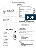 Ficha de Adicion y Sustraccion de Numeros Enteros