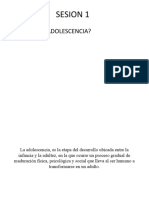 Sesion 1: - ¿Qué Es La Adolescencia?