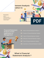 Financial Statement Analysis & Their Implication To Management