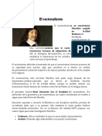 El Racionalismo: Filosófico Surgido en La Edad Moderna de