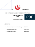 Ingenieria Industrial Ii251 Sistemas Avanzados de Manufactura Laboratorio 2 TA3 Cad/Cam Y CNC