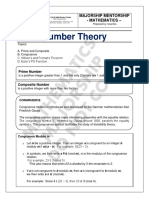 NUMBER THEORY Handout